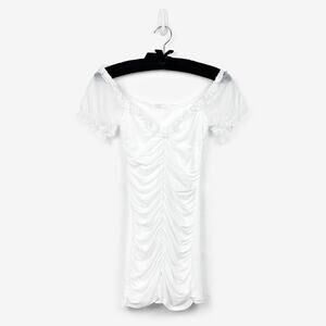 More To Come Samantha Mini Dress Extra Small White Coquette Soft Girl Bridal